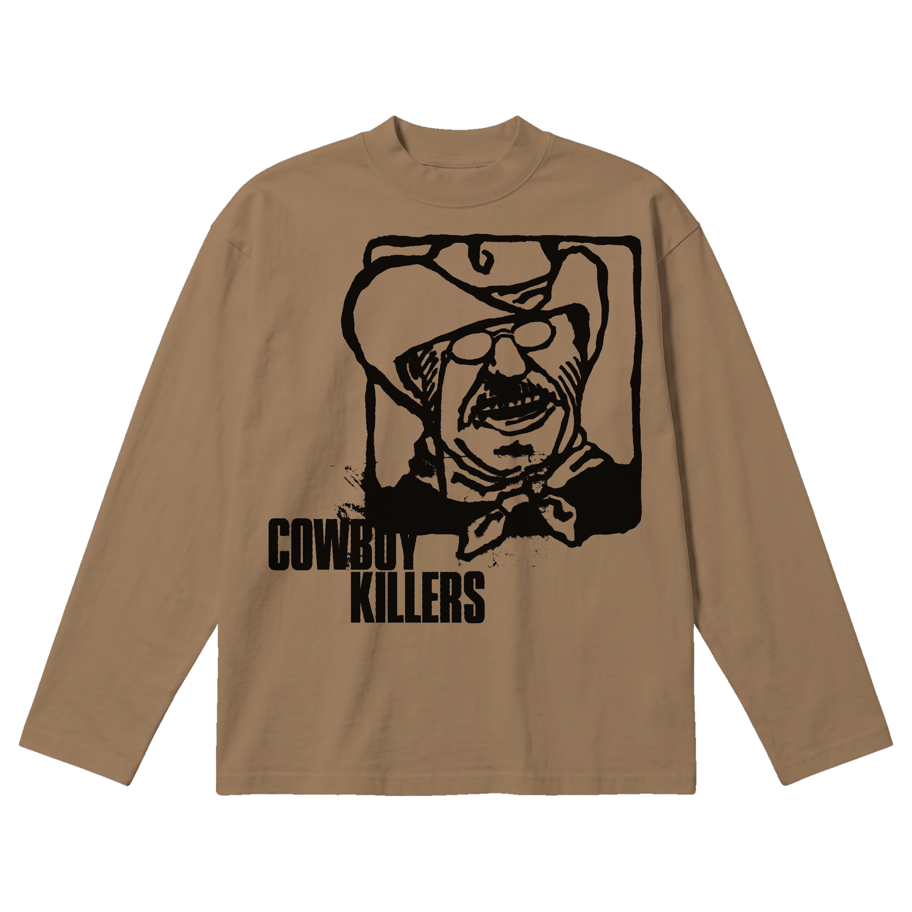Cowboy Baggy L/S Tee - Latte - Front