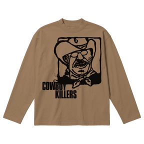 Cowboy Baggy L/S Tee - Latte - Front