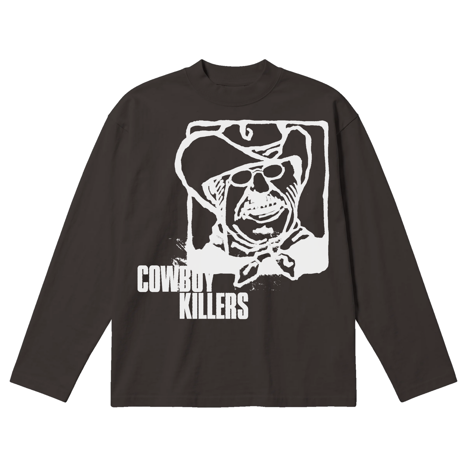 Cowboy Baggy L/S Tee - Off Black - Front