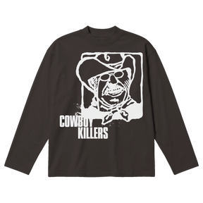 Cowboy Baggy L/S Tee - Off Black - Front