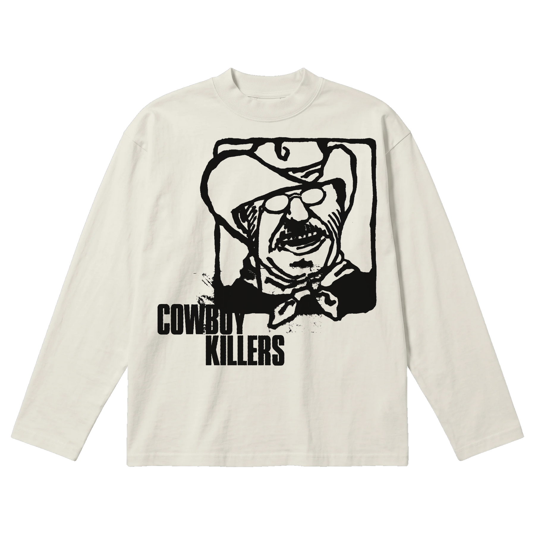 Cowboy Baggy L/S Tee - Off White - Front