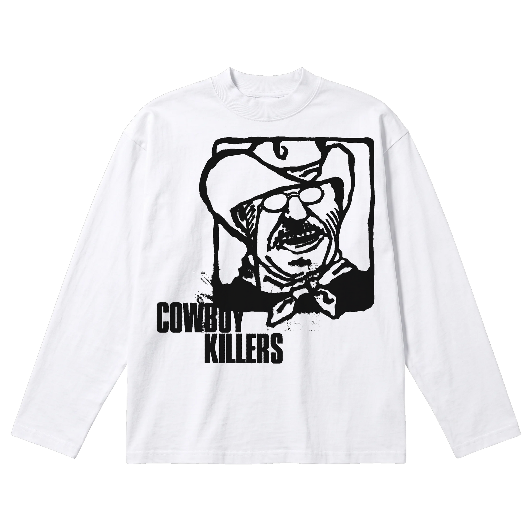Cowboy Baggy L/S Tee - White - Front