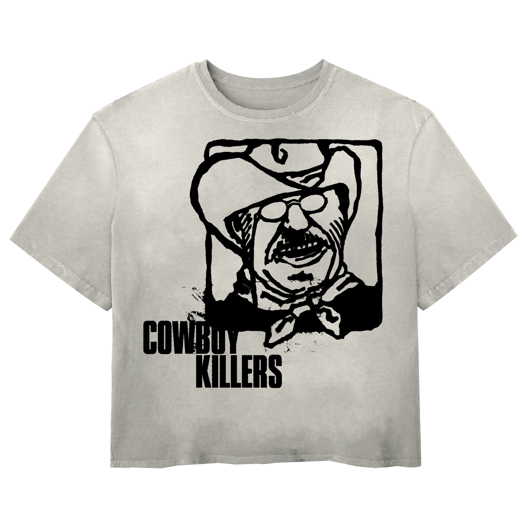 Cowboy Tee - White - Front