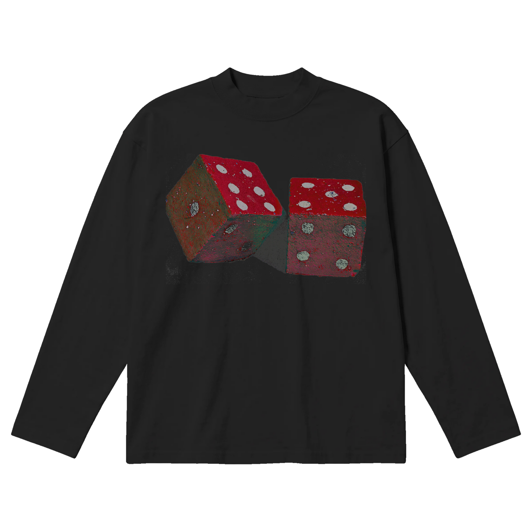 Dice Baggy L/S Tee - Black - Front