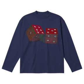 Dice Baggy L/S Tee - Blue - Front