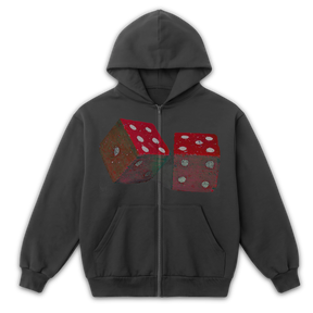 Dice Zip Up - Grey - Front