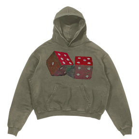 Dice Hoodie - Olive - Front