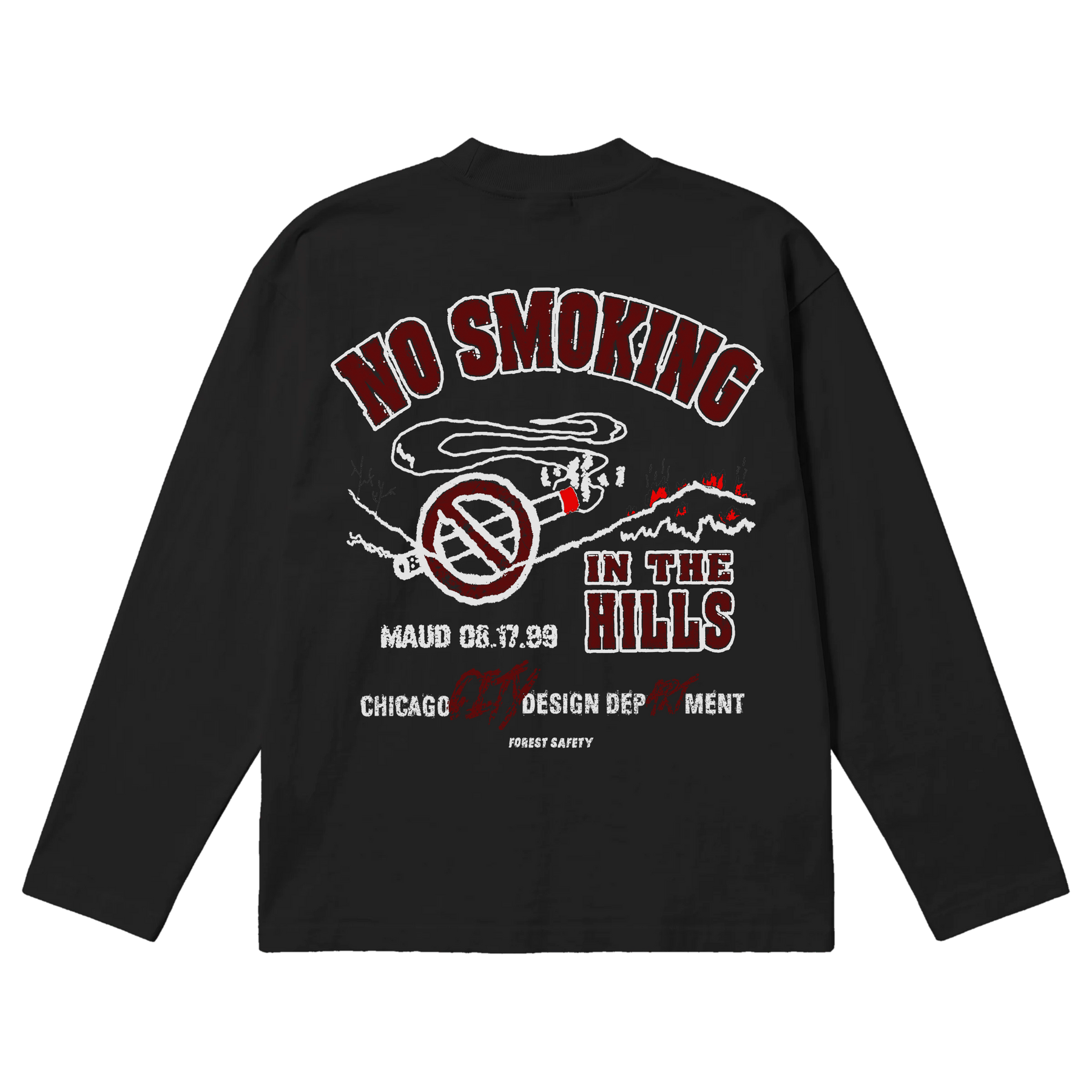 Forest Safety Baggy L/S Tee - Black - Back
