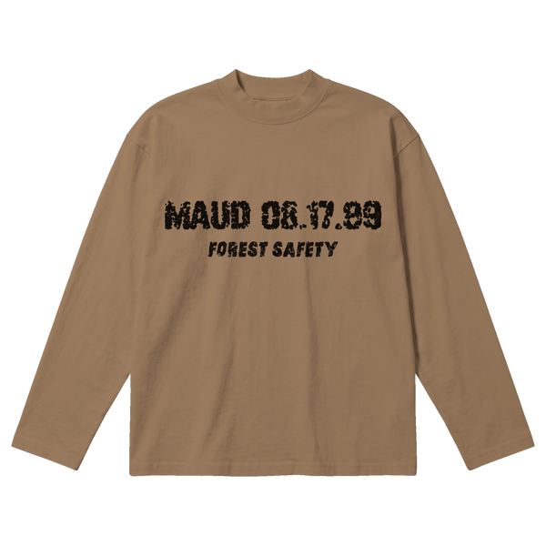 Forest Safety Baggy L/S Tee - Latte - Front