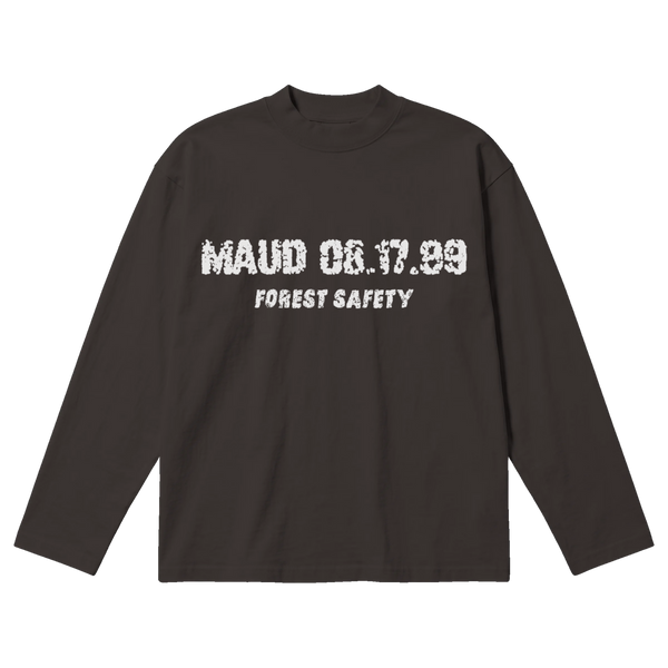 Forest Safety Baggy L/S Tee - Off Black - Front