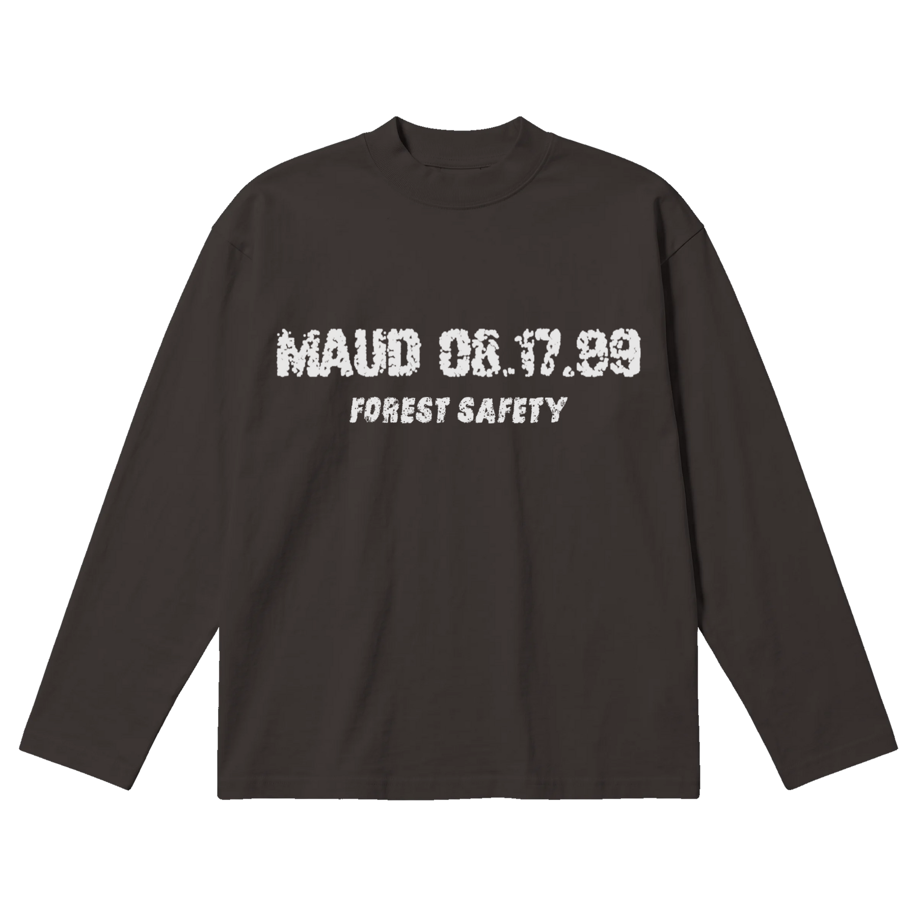 Forest Safety Baggy L/S Tee - Off Black - Front