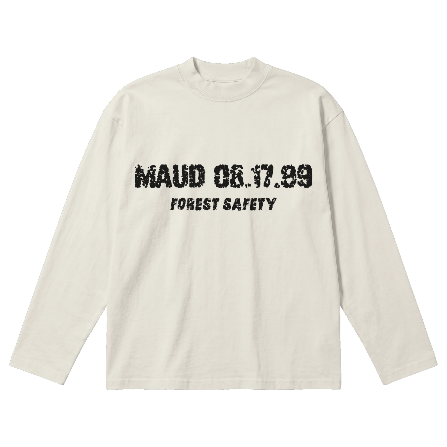 Forest Safety Baggy L/S Tee - Off White - Front