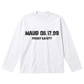 Forest Safety Baggy L/S Tee - White - Front