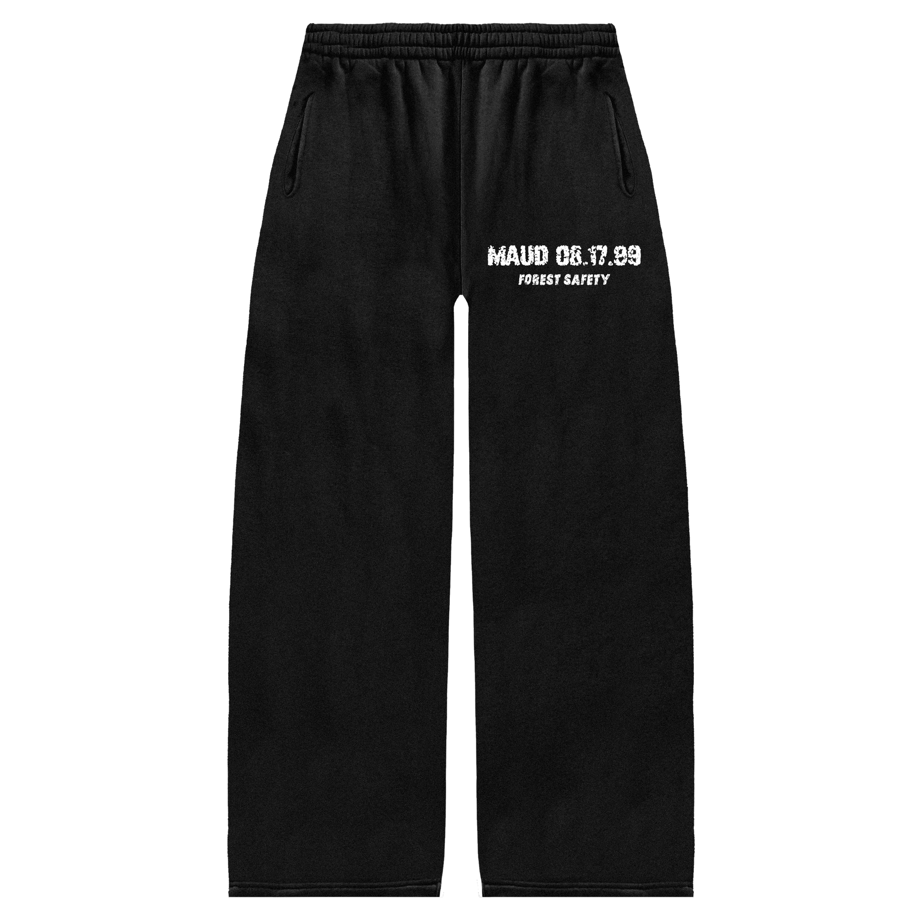 Forest Safety Baggy Sweatpants - Black - Front