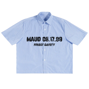 Forest Safety Boxy Button Up - Front