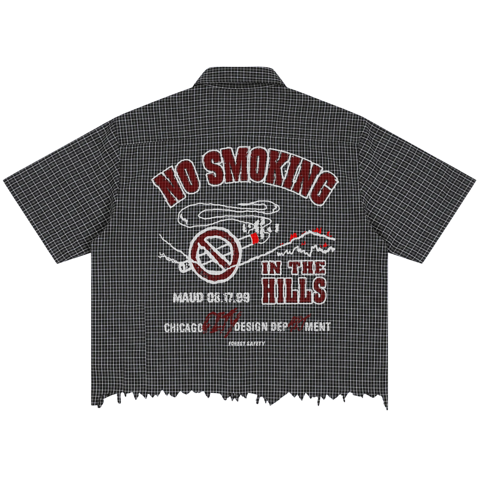 Forest Safety Distress Button Up - Back