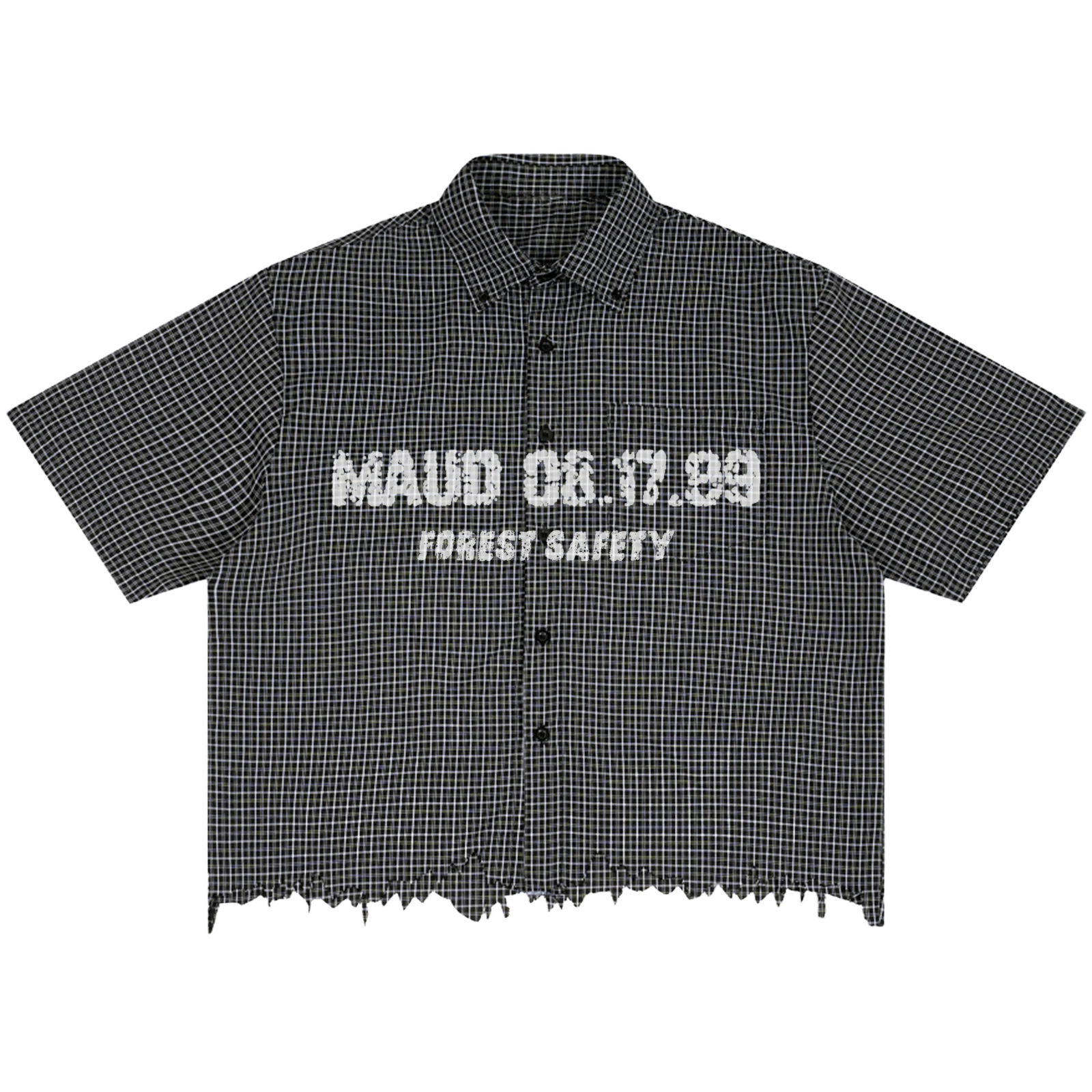 Forest Safety Distress Button Up - Front