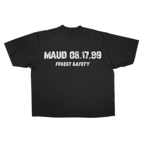 Forest Safety Drop Tee - Black - Front
