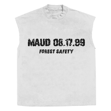 Forest Safety Sleeveless Tee - White - Front