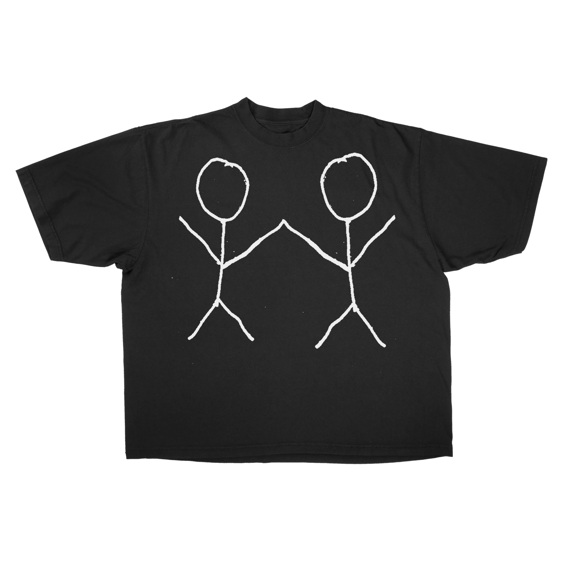 Friends Drop Tee - Black - Front