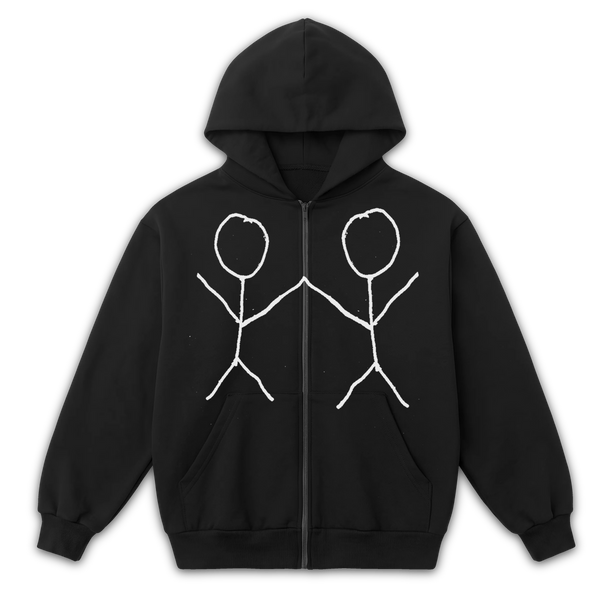 Friends Zip Up - Black - Front