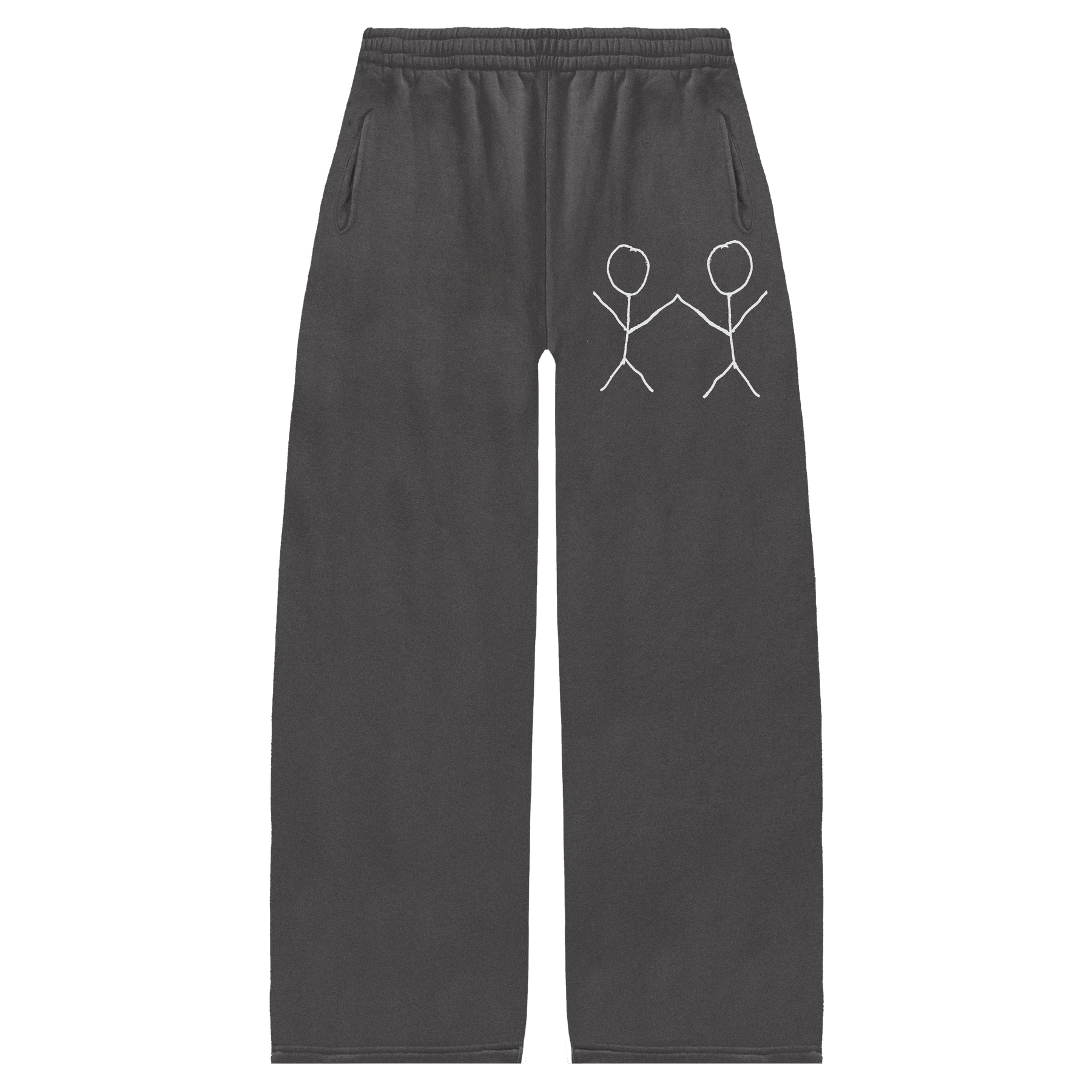 Friends Baggy Sweatpants - Grey - Front
