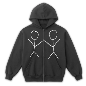 Friends Zip Up - Grey - Front