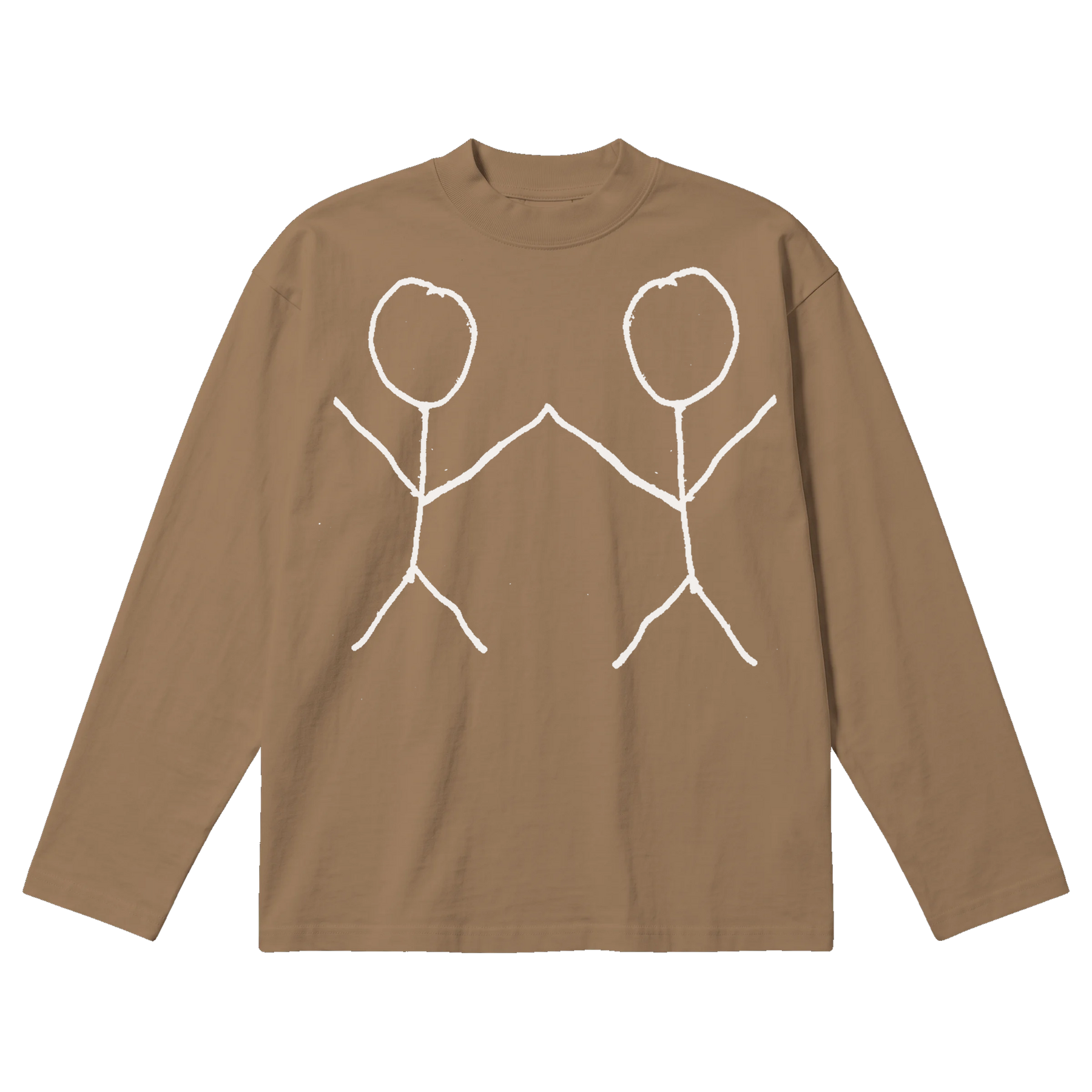 Friends Baggy L/S Tee - Latte - Front