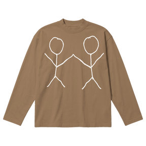Friends Baggy L/S Tee - Latte - Front
