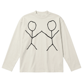 Friends Baggy L/S Tee - Off White - Front