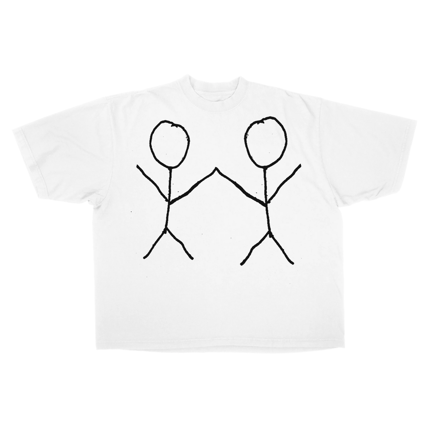 Friends Drop Tee - White - Front