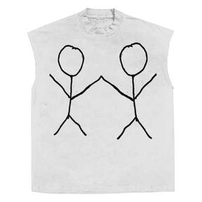 Friends Sleeveless Tee - White - Front