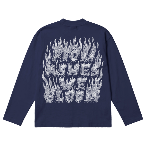 From Ashes Baggy L/S Tee - Blue - Back