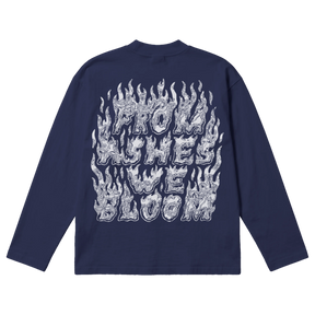 From Ashes Baggy L/S Tee - Blue - Back