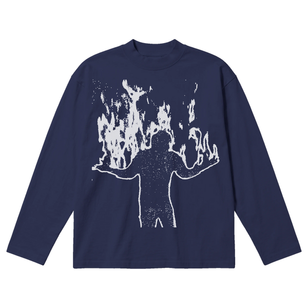 From Ashes Baggy L/S Tee - Blue - Front