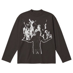From Ashes Baggy L/S Tee - Off Black - Front