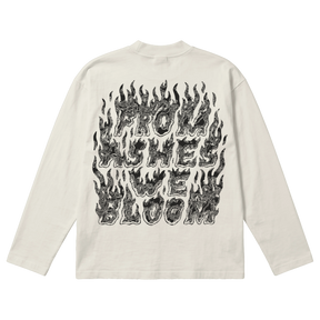 From Ashes Baggy L/S Tee - Off White - Back