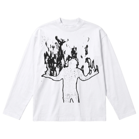 From Ashes Baggy L/S Tee - White - Front