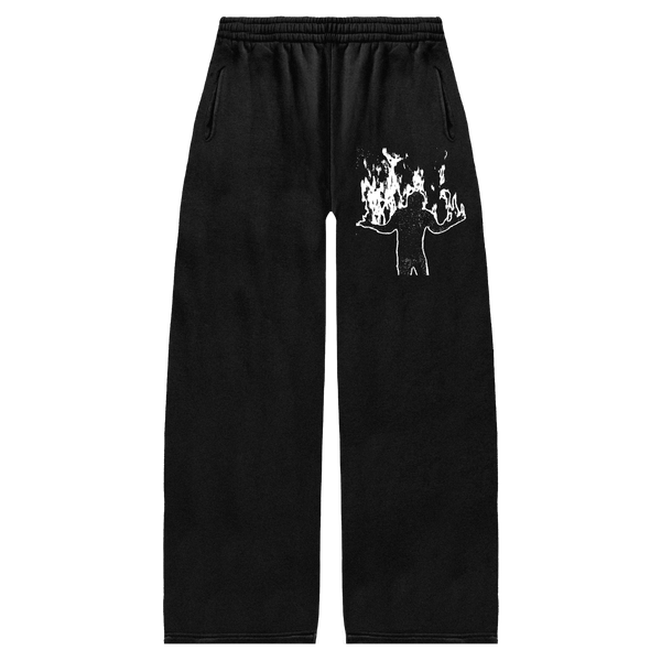 From Ashes Baggy Sweatpants - Black - Front