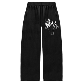 From Ashes Baggy Sweatpants - Black - Front