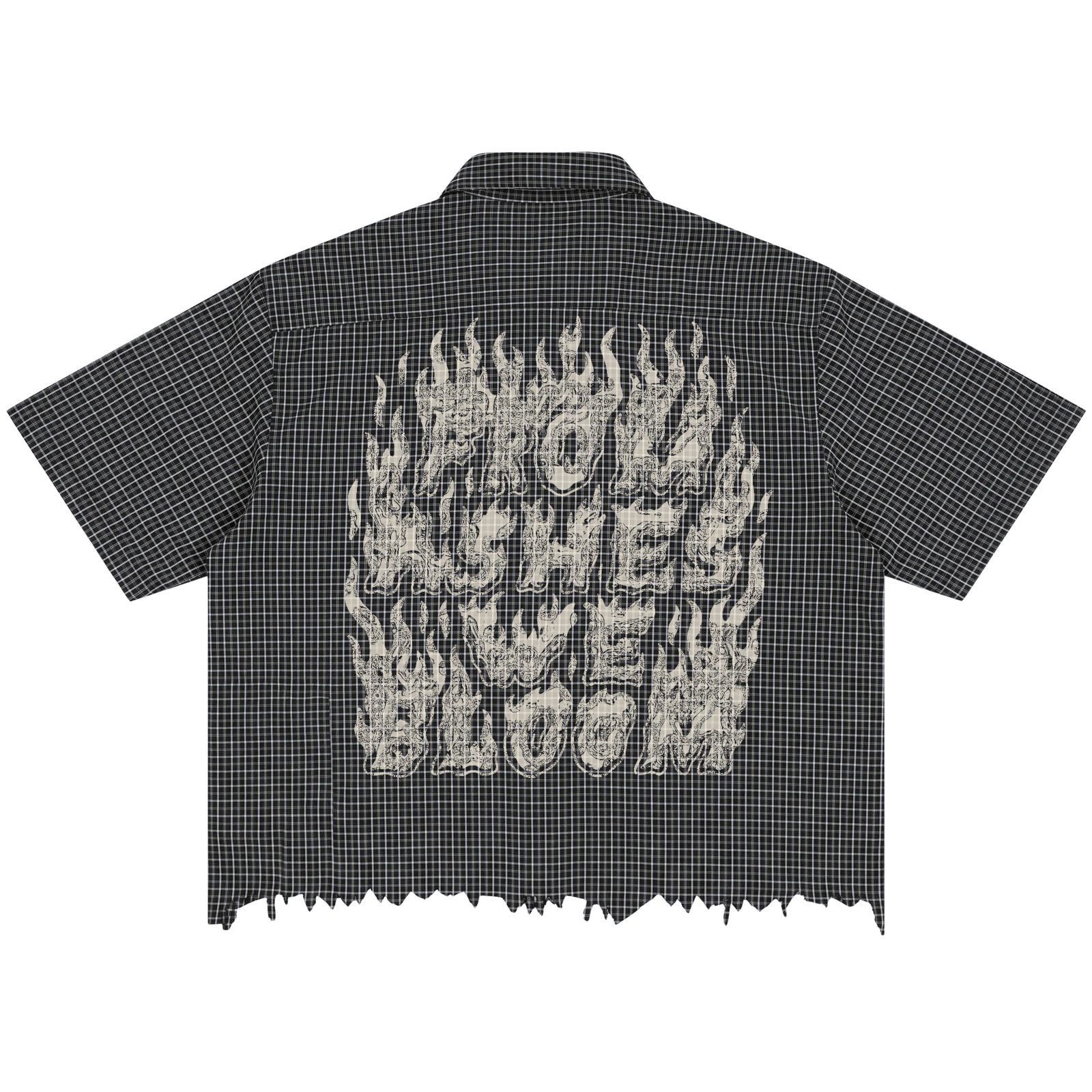 From Ashes Distress Button Up - Back