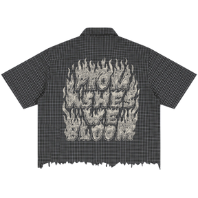 From Ashes Distress Button Up - Back