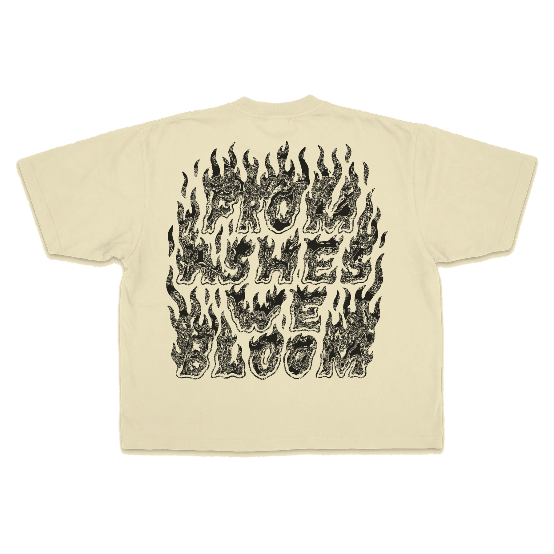 From Ashes Drop Tee - Cream - Back