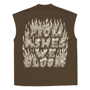 From Ashes Sleeveless Tee - Brown - Back