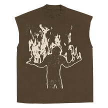 From Ashes Sleeveless Tee - Brown - Front