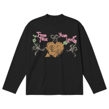 From Your True Loves Baggy L/S Tee - Black - Front