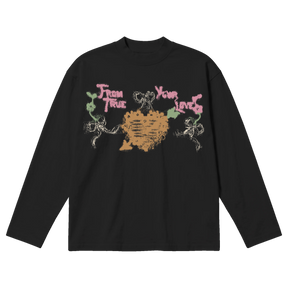 From Your True Loves Baggy L/S Tee - Black - Front