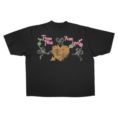 From Your True Loves Drop Tee - Black - Front