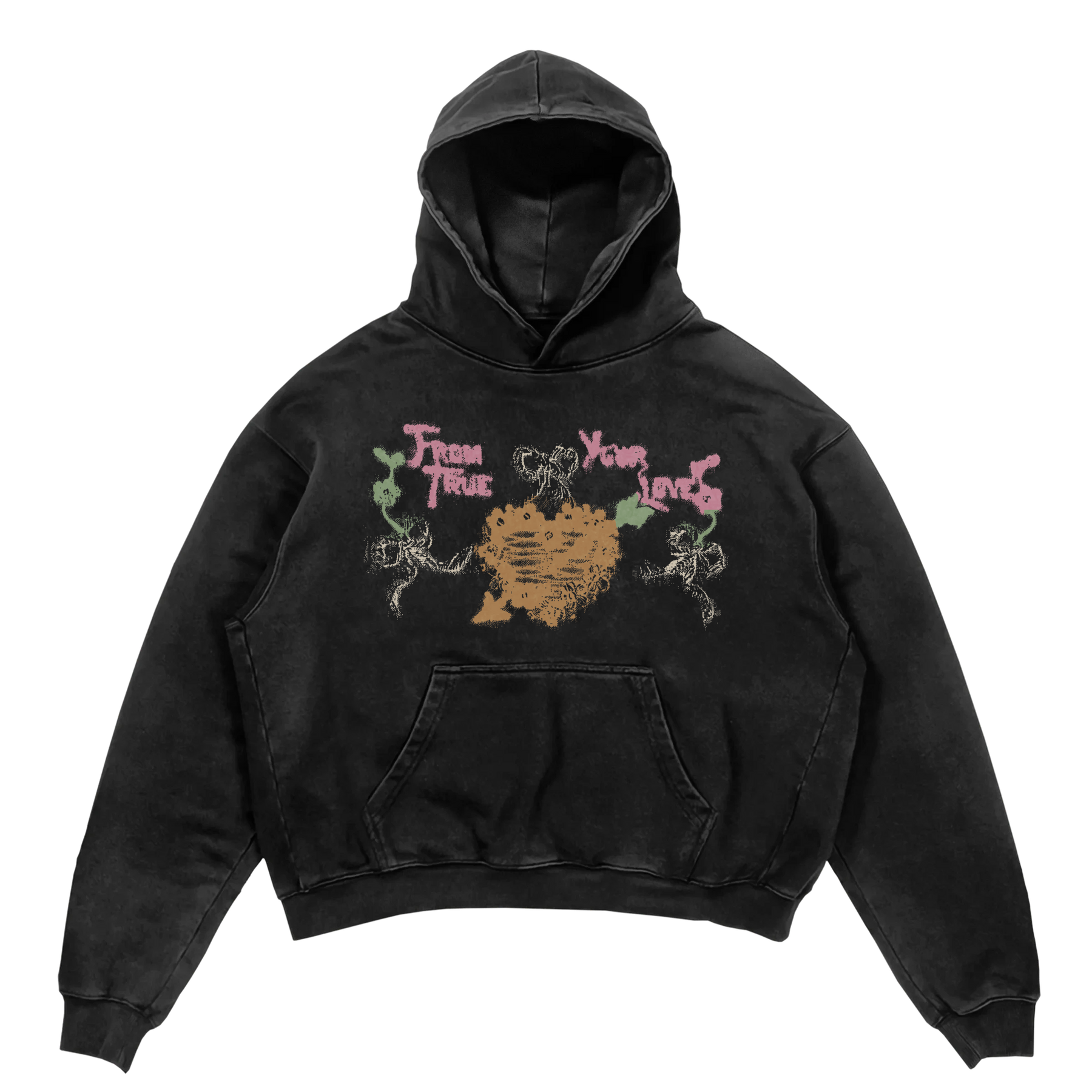 From Your True Loves Hoodie - Black - Front