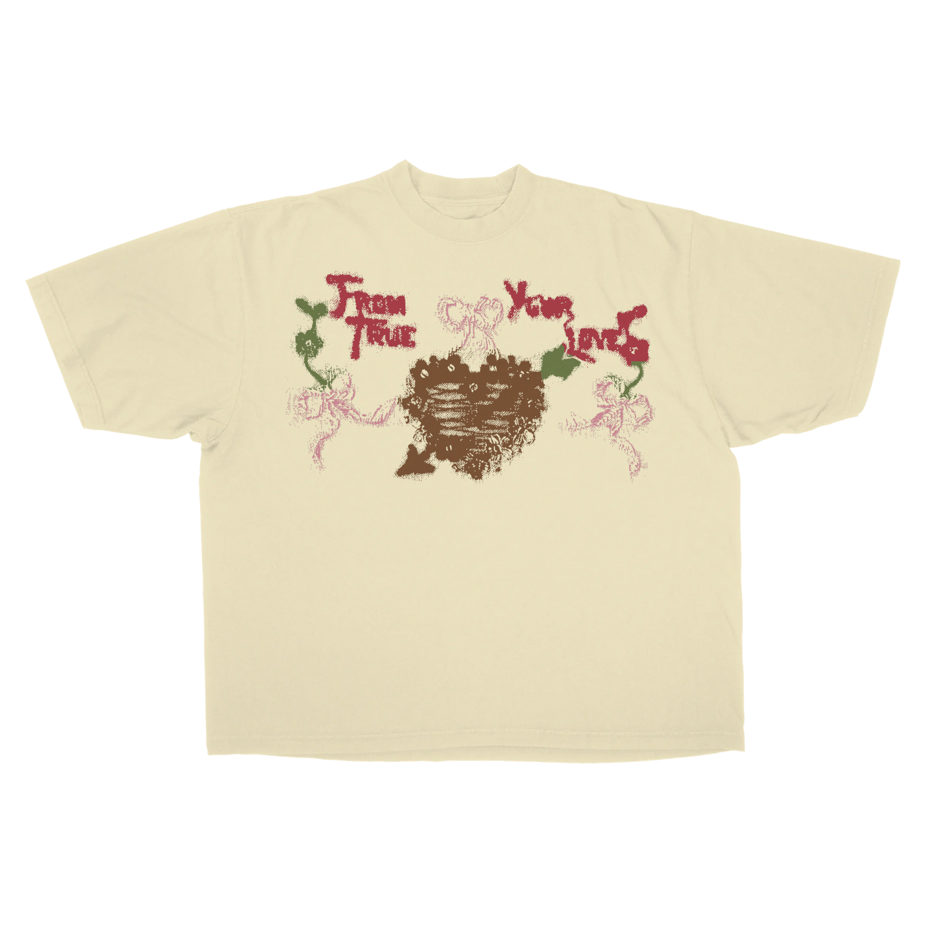 From Your True Loves Drop Tee - Cream - Front